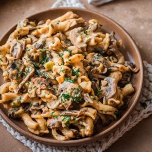 Vegan Mushroom Stroganoff